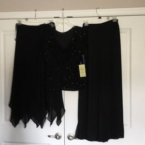 Adrianna Papell top M NWT 2 bonus bottoms